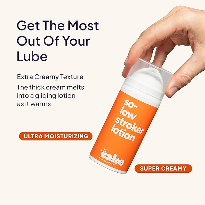 Hello Cake So-Low Stroker Lotion - Below the Belt Solo Cream for Men, Natural Moisturizing Ingredients Coconut Oil, Avocado Oil, Aloe Vera, 1.7 fl oz