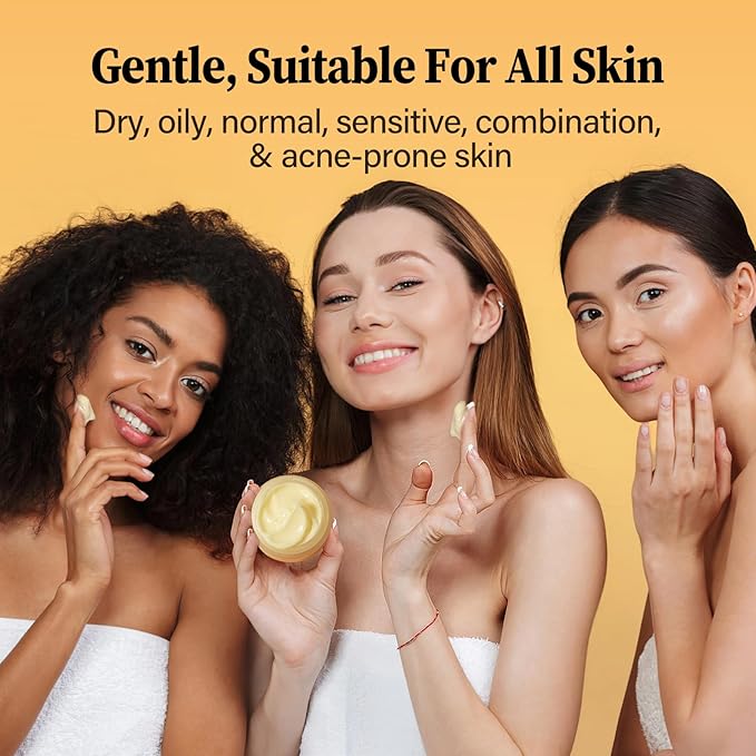 Vitamin C Face Moisturizer, Brightening & Anti-aging Face Cream with Turmeric for Dark Spots, Wrinkles & Uneven Tone, Glowing Skin Care Hydrating with Niacinamide & Squalane for All Skin Types, 2.3 Oz