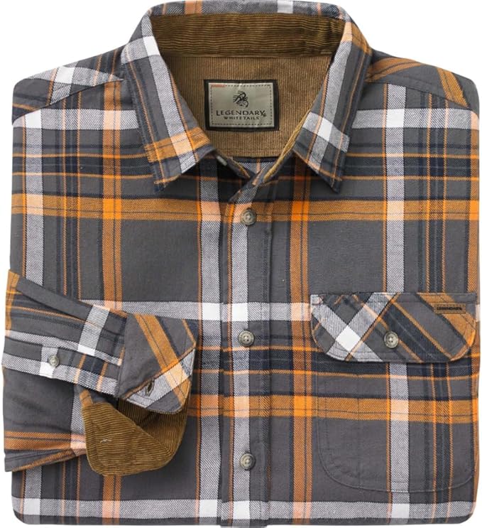 Legendary Whitetails Men's Flannel Shirt Long Sleeve Button Down 100% Cotton