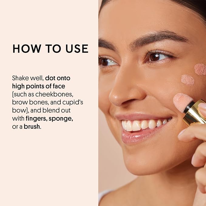 Winky Lux Cheeky Rose Liquid Highlighter, Gel Cream Blush Wand, Blendable & Buildable Pigment, Long Lasting Weightless, Angel