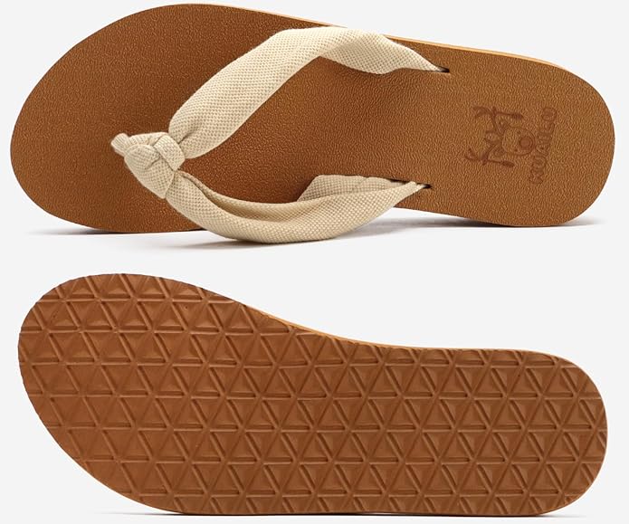 KuaiLu Womens Dressy Sandals Arch Support Yoga Mat Walking Cross Slides Ladies Slip on Orthotic Travel Outfits Slippers Cushion Comfortable