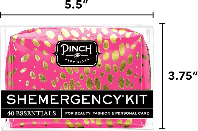 Pinch Provisions Shemergency Kit for Her, 40 Emergency Essential Items, Compact, Multi-Functional Pouch, Gift for Women, Birthday, Bachelorette Parties, and More!