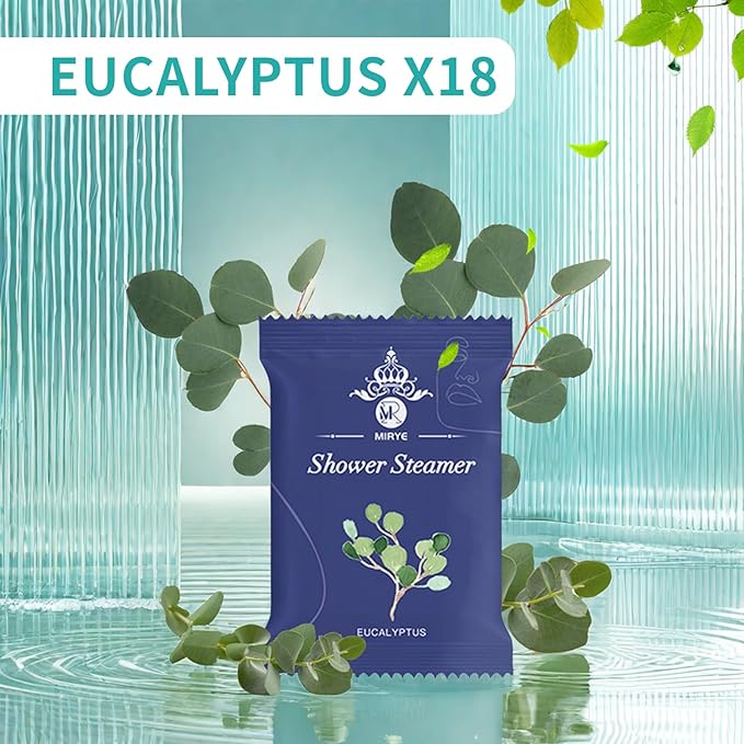 Eucalyptus Shower Steamers 18 Pack XL, Shower Steamer Aromatherapy, Shower Bombs with Essential Oils-Self Care & Birthday Gifts for Women and Men, Unique Gifts for Dad, Mother and Wife