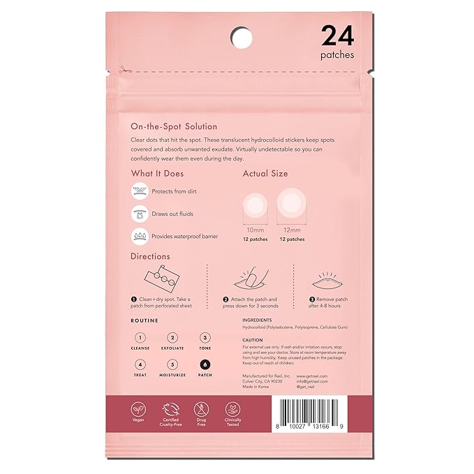 Rael Pimple Patches, Invisible & Microcrystal Spot Cover - Hydrocolloid Acne Patch for Face, Zit and Blemish, Breakouts, Vegan, Korean Skin Care (33 Count)