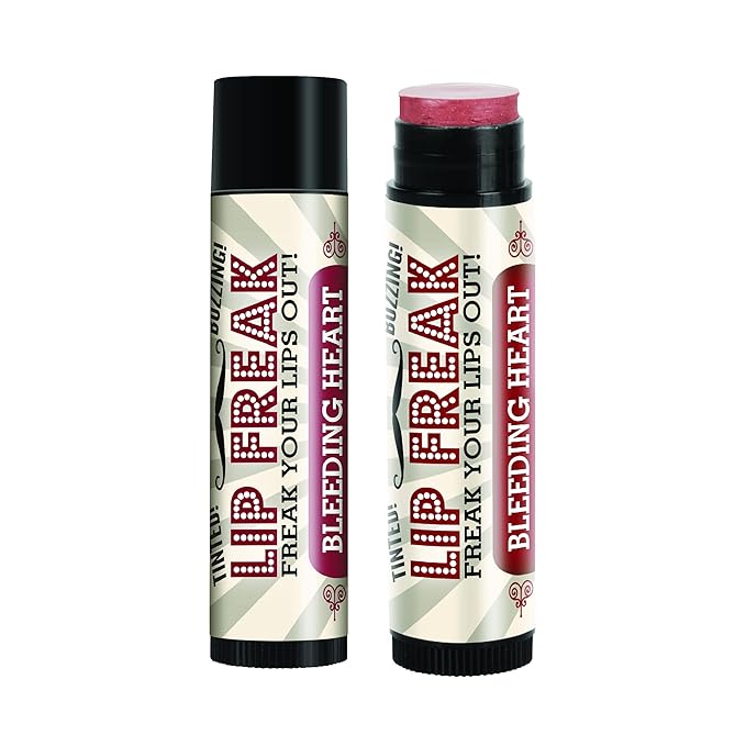 Doctor Lip Bang's BUZZING Lip Balm | Lip Freak| 100% All Natural | Cruelty Free | Bleeding Heart | 2 Pack