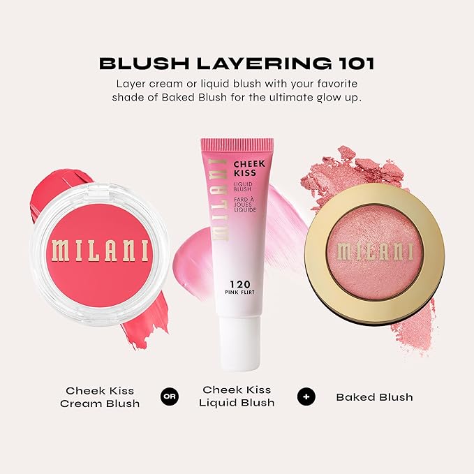 Milani Rose Blush, Powder Blush for Cheeks, Cruelty Free Makeup - Shape, Contour & Highlight Face for a Natural Matte Finish -Coral Cove