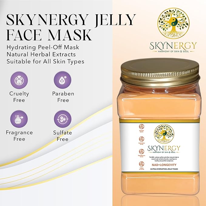 NAD+Longevity Jelly Face Mask | HydroGlo Jelly Mask for Skin Hydration | Radiance and Reduced Pigmentation | Vajafacial Jelly Mask | 12 Applications (30 Fl Oz)