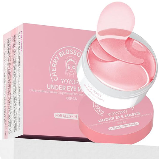 Under Eye Patches Masks - for Dark Circles, Puffiness, Eye bags,and Fine Lines Smoothing Skin Care Treatment with Collagen and Hyaluronic Acid for Women and Men, (60 Pcs) Pink