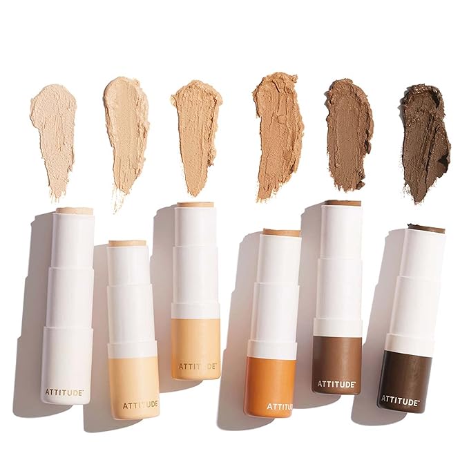 ATTITUDE Oceanly Light Coverage Under Eye Concealer Stick, Titanium Dioxide-Free, EWG Verified, Plastic-Free, Vegan & Cruelty-free Makeup, Nude, 0.2 Ounces