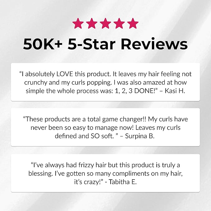 Love Ur Curls - Shampoo & Conditioner Set with All in One Curl Cream Styler for Curly Hair, 3 Step System for Repair and Moisturizing