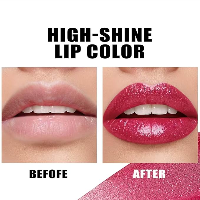Lipstick For Women Matte Nude Glitter Highly Pigmented Moisturizing Lip stick Hypoallergenic Waterproof Long Lasting Lipsticks Quick Makeup Lightweight Portable Magenta # 09