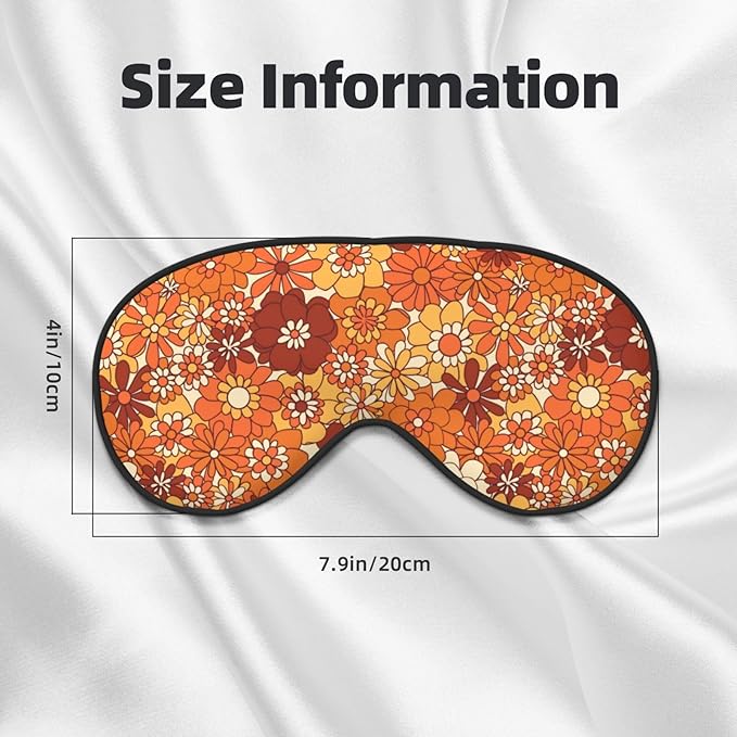 Sleep Eye Mask Vintage Boho Floral Hippie Flower Sleep Mask for Women Men Comfortable Eye Mask with Adjustable Strap Soft Eye Cover Blindfold for Travel Yoga Nap Shift Work