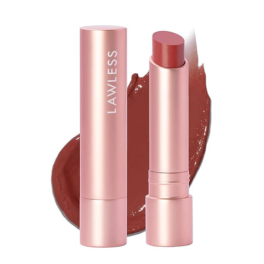 LAWLESS Forget the Filler Lip Plumping Line Smoothing Tinted Balm - Georgie - Premium Tinted Lip Balm with Natural Ingredients to Plump and Smooth Lips for a Firmer, Fuller Look - 0.09 oz
