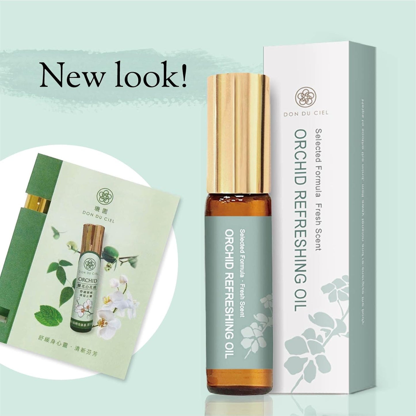 Organic and Kid-Friendly Essential Oil Blend Roll on for Stress Relief, Headache, Itch Relief and Heat Stroke, Includes Orchid, Menthol, Peppermint, Eucalyptus, Wintergreen, 5 ml.