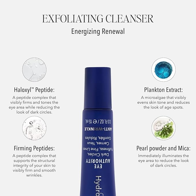 HydroPeptide Eye Authority, Brightens and Helps Restore Radiance to Tired Looking Eyes, 0.5 Ounce