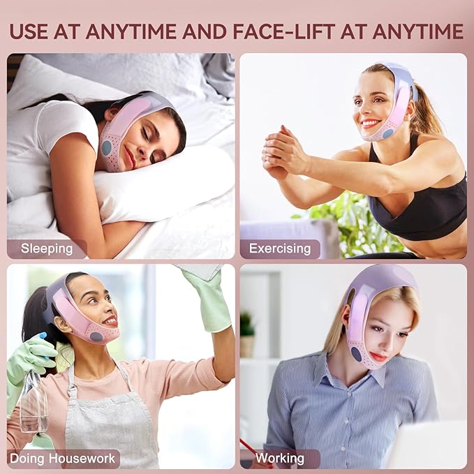 V-Line Mask Chin Up Mask V Shaped Face Mask Chin strap, Soft Silicone Chin Strap V Line Lifting Mask for Women,Jaw Exerciser