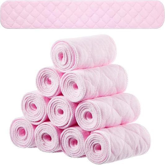 Toulite 10 Pcs Cotton Bra Liners 3 Layer Rectangle Under Bra Pads Sweat Liners for Women Sweating Supplies