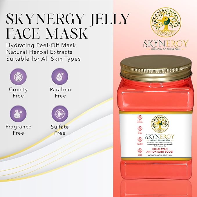 Himalayan Antioxidant Boost Jelly Mask -Professional Grade HydroGlo facials professional Peel Off Face Mask for Skin Hydration, Radiance, Reduced Fine Lines, and Pigmentation | 30 fl oz