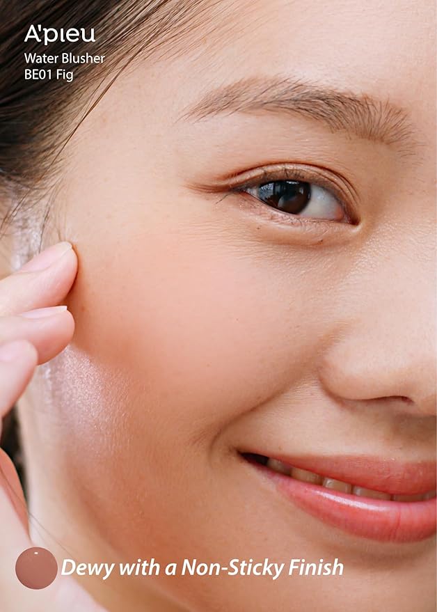 A'PIEU JUICY-PANG WATER BLUSHER (BE01 - Fig Pearl) Korean Liquid Blush For Cheeks K Beauty Makeup