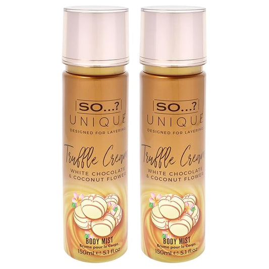 So...? Unique Body Mist - Truffle Cream for Women - 5.1 oz Body Mist - Pack of 2