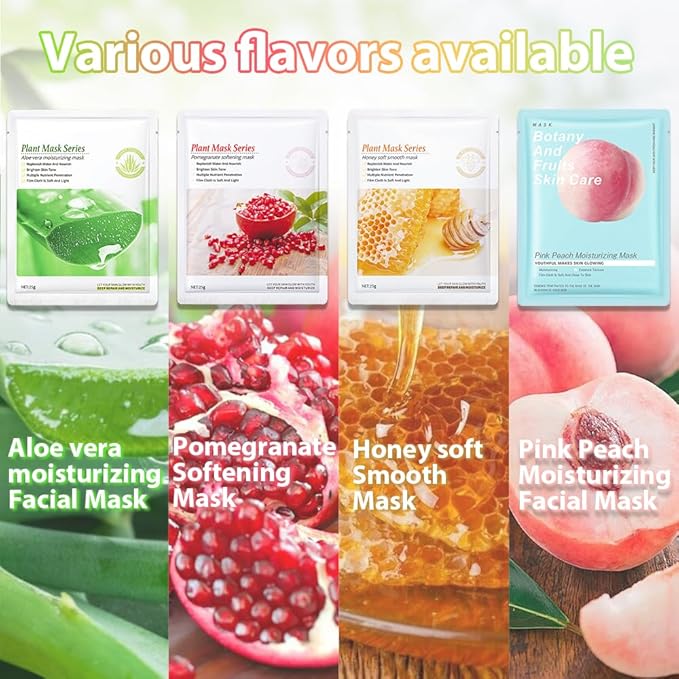 Kaely 40 Pack Bulk Face Masks for Kids, Kids Face Mask Spa Day Kit Supplies, Spa Party Favors for Teens Girls Women, Sheet Facial Mask Skincare Gifts Set, Hydrating Nourish for All Skin Types, 01