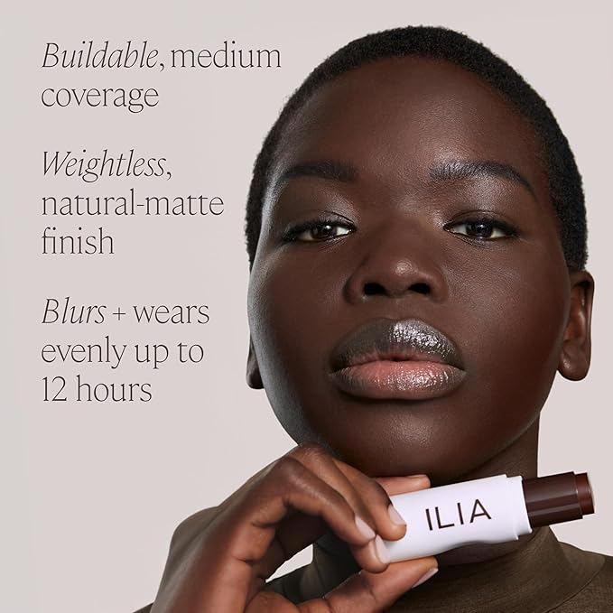 ILIA - Skin Rewind Complexion Stick - Foundation + Concealer + Skincare | Non-Toxic, Vegan, Cruelty-Free, Clean Makeup (33N - Palm, 0.35 oz | 10 g)