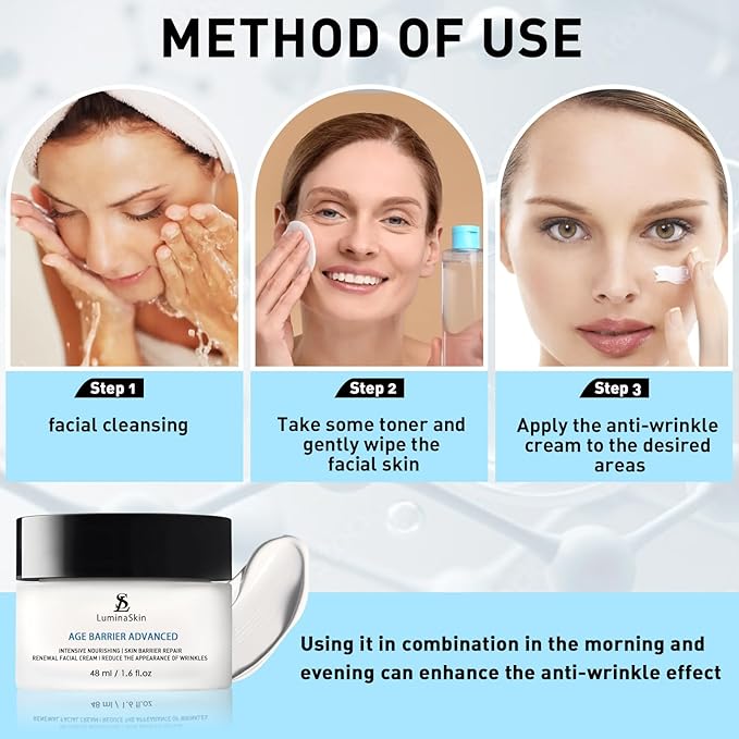 Age Barrier Advanced Cream - Fix & Renewal Facial Cream - Hydrating Face Moisturizer, Anti Aging & Skin Barrier Repair Face Cream