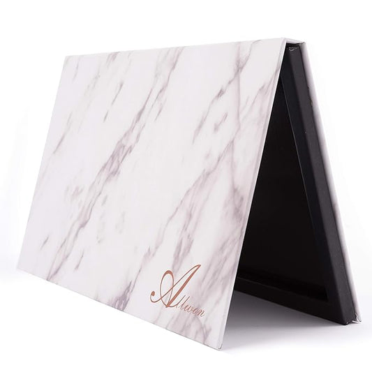 Magnetic Palette Marble Empty Makeup Palette with Mirror for Eyeshadow Lipstick Blush Powder (White)