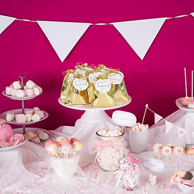 Pack of 100 4"x 6" Heavy Duty Gold Drawstring Organza Jewelry Pouches Wedding Party Christmas Favor Gift Candy Chocolate Bags