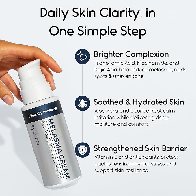 Melasma Treatment for Face - Melasma Cream & Age Spot Remover for Skin Discoloration, Post-Blemish Marks, Scars & Spots | Dark Spot Remover for Face & Body