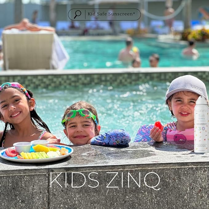Sonrei Kids ZinQ™ Organic Mineral Mist Sunscreen | SPF 30, Broad Spectrum, Water-Resistant | Vegan, Eco-friendly (6 Fl Oz (Pack of 1))