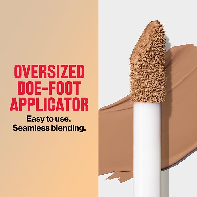 Revlon ColorStay Flex Wear, Full Cover Non-Creasing Concealer, Infused with Hyaluronic Acid & Vitamin E, Flexible Longwear, 060 Deep, 0.34 Fl Oz