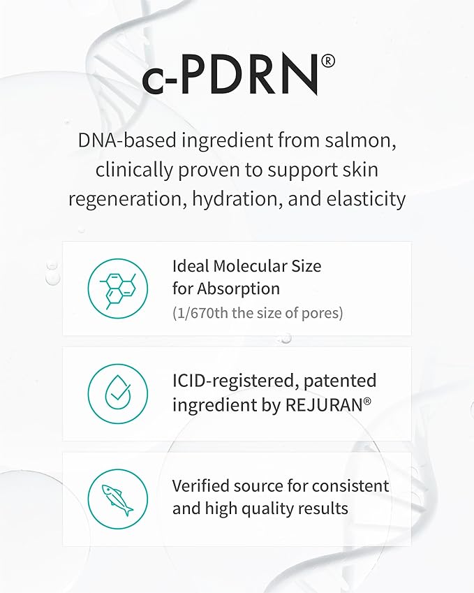REJURAN® Turnover Ampoule, c-PDRN® – Original Salmon DNA PDRN Face Serum for Rejuvenation, Firming, Hydration & Youthful Glow, Refines Skin Texture. Korean Skincare (1.01 fl oz)