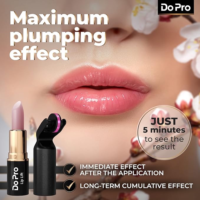 Gentle Lip Lift Stick Boost-In - Plumper Stick with Anti-Aging Stimulating Roller, Plumping Lip Stick with Hyaluronic Acid, Collagen, Vitamin C & E - Volumizing & Hydrating Lip Plumping Serum - 5ml