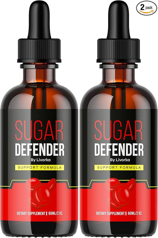 Sugar Defender - Sugar Defender Drops, Sugar Defense Super Formula, Sugar Defender 24, Sugar Defender Supplement, Sugar Defender Liquid, Defender Drop,Sugar Metabolism (60 Capsules) -2Pack