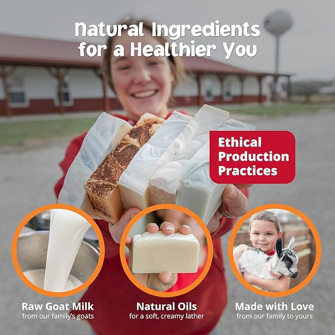 Goat Milk Stuff Goat Milk Soap - OCEAN SOAP | Handmade All-Natural, Goat Milk Soap Bars for Dry Skin Relief, Body & Face Wash for Men and Women, Bar Soap (Box of 4)