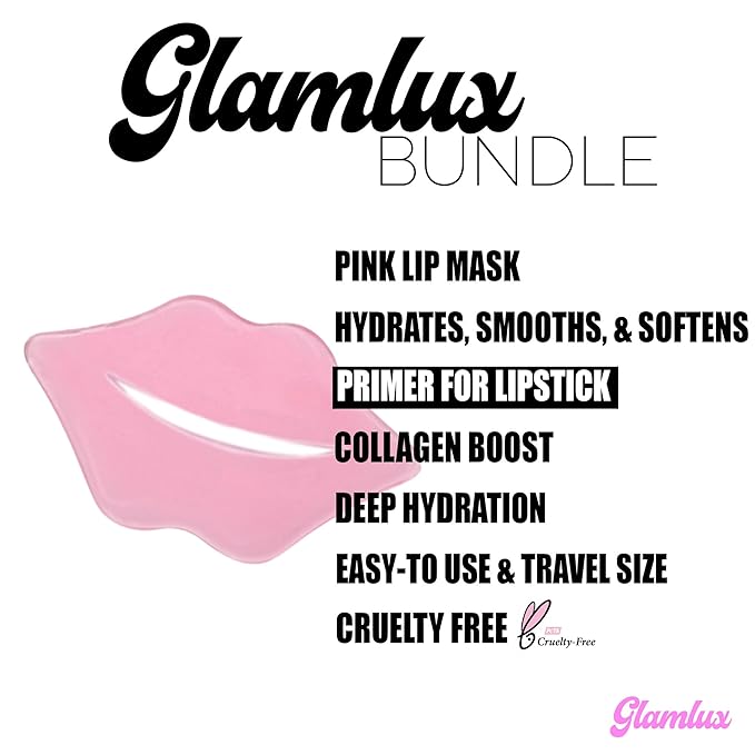 Beauty Bundle Lip Care AmorUs Double Bubble Lip Mask & Scrub Duo For Dry/Chapped/Cracked Lips Lip Exfoliant Promotes Healing & Collagen Lip Mask