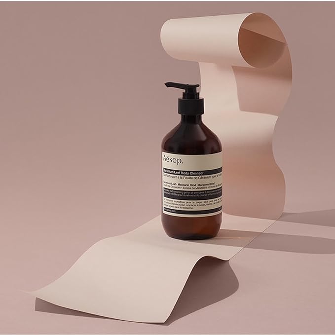 Aesop Geranium Leaf Body Cleanser | Non-drying Gentle Cleanser | Geranium Leaf, Mandarin Rind, Bergamot Rind | 16.9 oz / 500mL (Pack of 3)
