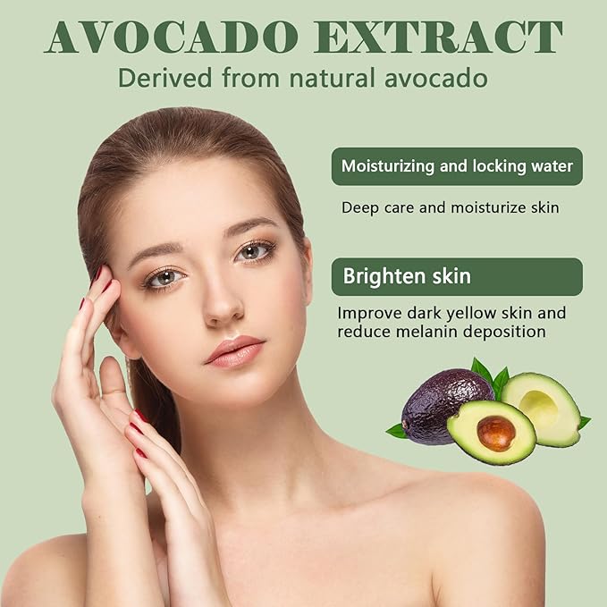 Avocado Skin Care Set for Women,6PCS Skincare Kits with Facial Cleanser, Toner, Serum, Lotion,Cream, Eye Cream, Moisturizing Korean Skincare Set,Anti-Aging Skin Care Set,Birthday Gifts for Women
