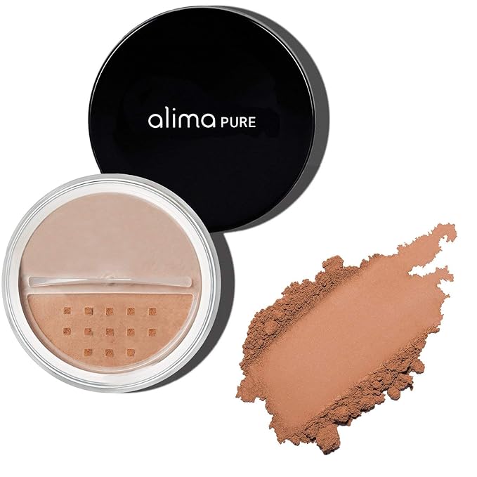 Alima Pure Matte Foundation Loose Mineral Powder Foundation Makeup, Loose Powder Makeup Oil Free Talc Free Powder, Natural Makeup Mineral Foundation Full Coverage Natural Foundation Powder .15 oz/4.5g