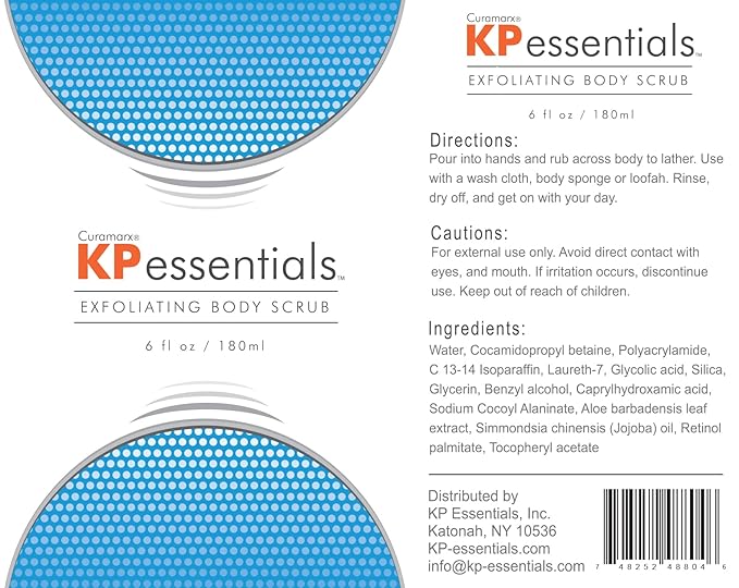 KP Essentials - Keratosis Pilaris Body Scrub and Exfoliator Cream Set - 10oz Exfoliating Set