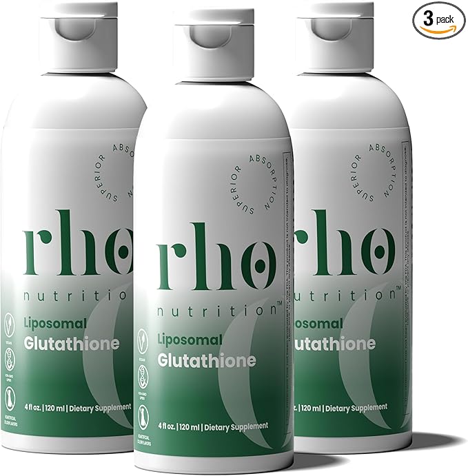 Liposomal Glutathione - Ultra High Absorption Liquid Glutathione Supplement - Supports Natural Detoxification, Immune System, Skin Health, Mental Clarity & Overall Well-Being - 3-Pack