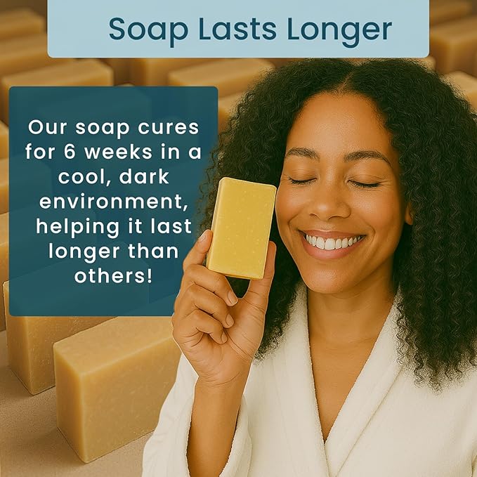 Eucalyptus Spearmint Soap Bar (3 Pack) - Goat Milk Soap for Men & Women - Natural, Handmade w/Real Milk - Dry Skin, Hands/Body - Premium, Gentle, No Dyes - (Large, 5oz)