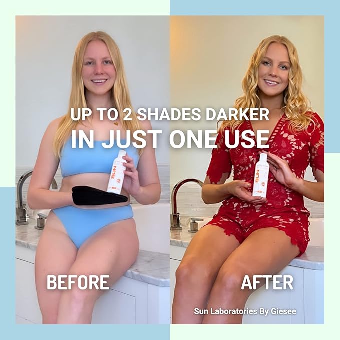 Sun Labs Self-Tanning Lotion, Exfoliator, and Extender for a Golden Glow - Very Dark - 3-Pack 8 oz. Bottles