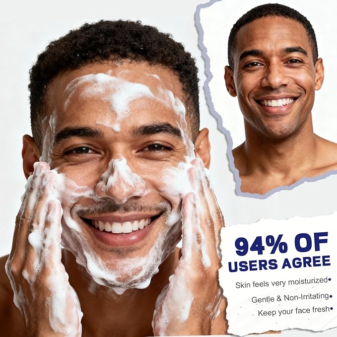 Z:SEA Foaming Face Wash for Men (5.29 Ounce) - Amino Acid & Salicylic Acid Formula with Dual Seaweed, Gentle Cleanser to Control Oil & Fight Acne