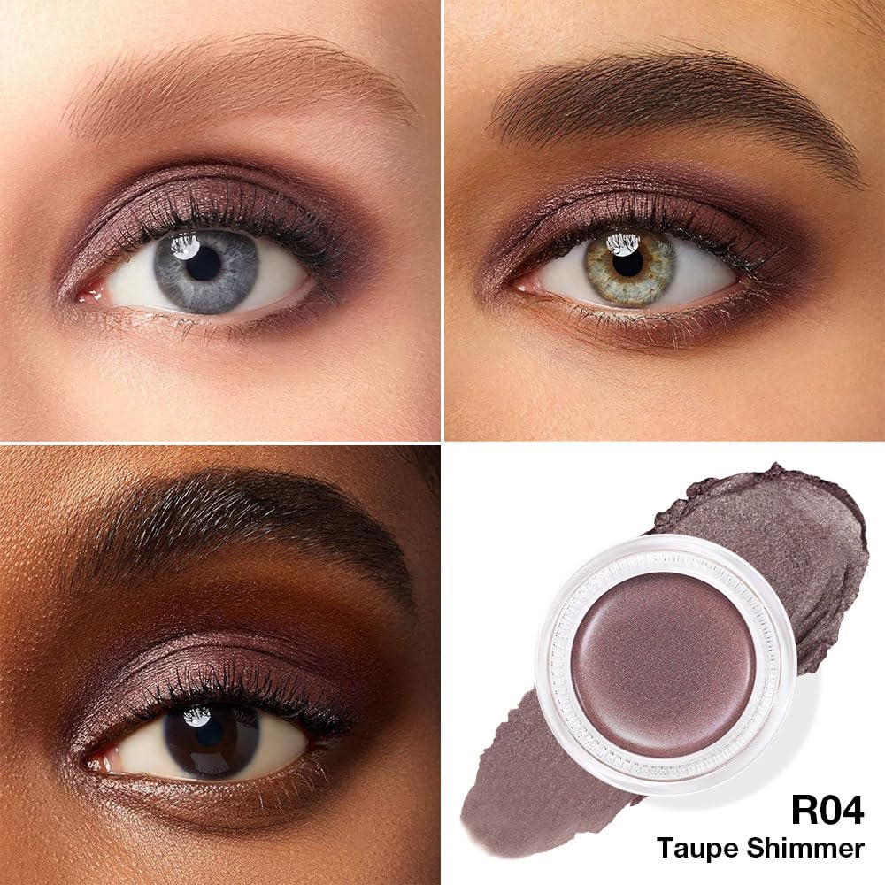 Cream Glitter Taupe Shimmer Metallic Eyeshadow Palette Makeup, Natural Single Mini Instant Holographic Eyeshadow For Women, Sombras Crema Para Ojos, Talc, Paraben & Cruelty Free, R04