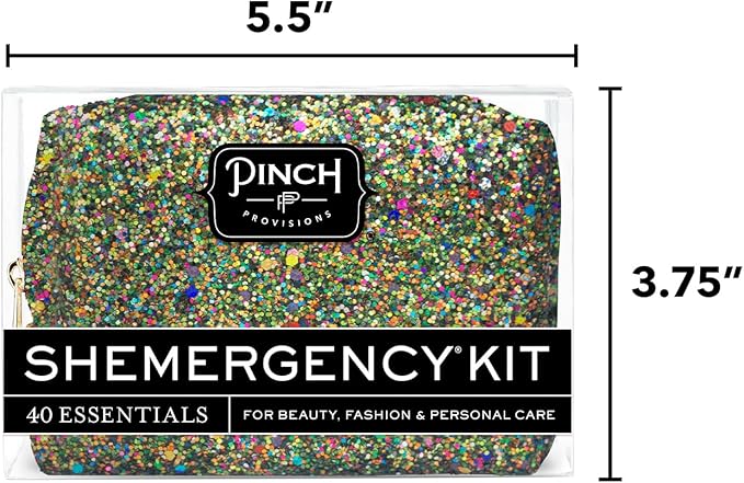 Pinch Provisions Shemergency Kit for Her, 40 Emergency Essential Items, Compact, Multi-Functional Pouch, Gift for Women, Birthday, Bachelorette Parties, and More!