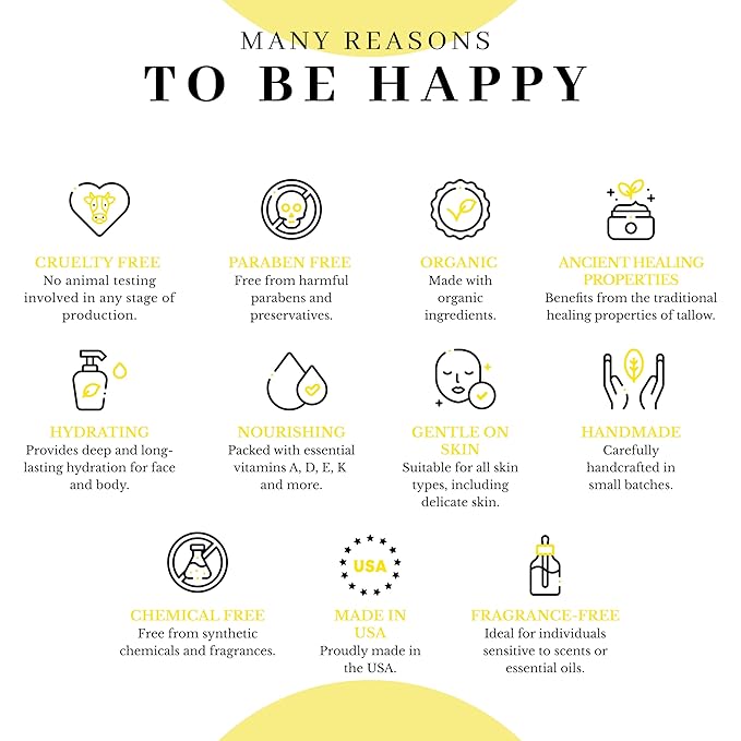 Vanman’s - Tiny Bison Tallow and Honey Balm - Unscented Grass-Fed/Finished Bison Tallow and Manuka Honey Cream with Royal Jelly - For Dry, Delicate Skin - 0.25 oz