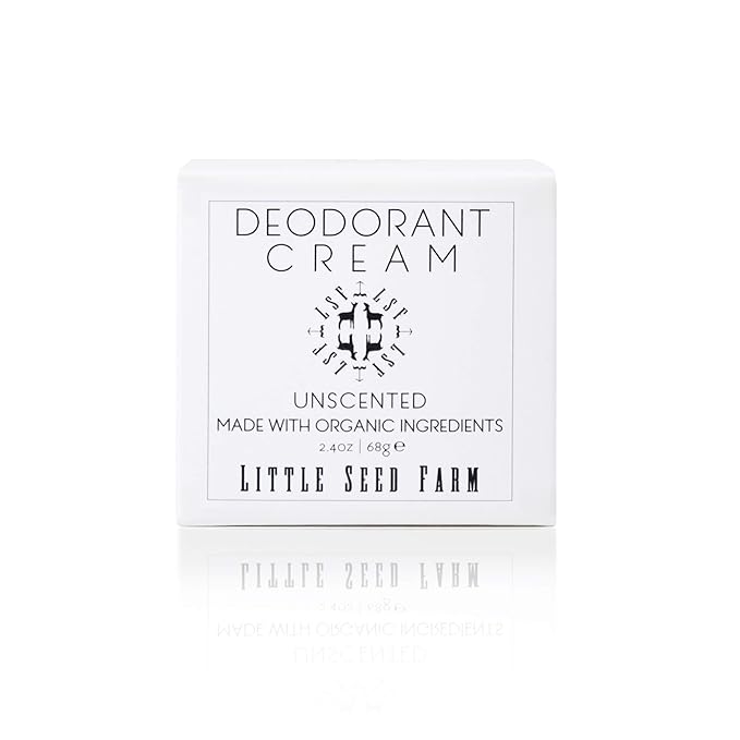 Little Seed Farm All Natural Deodorant Cream, Aluminum Free Deodorant for Women or Men, 2.4 Ounce - Unscented