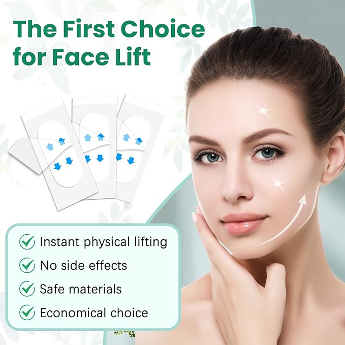 Face Neck Tape Lifting Invisible,Face Lift Tape, Instant Facelift Tape,Makeup V-Edge Face Patches,Necks Less Strip for Women Turkey Neck,Jowl,Eye,Loose Skin,Wrinkle,Double Chin (1 Count (Pack of 172))